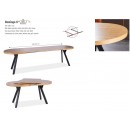 Стол обеденный SIGNAL DOMINGO II дуб/черный 140-272/80